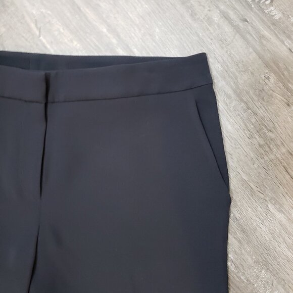 St John Collection Wide Leg Cropped Dress Pants Sz 8 Black - Picture 4 of 6